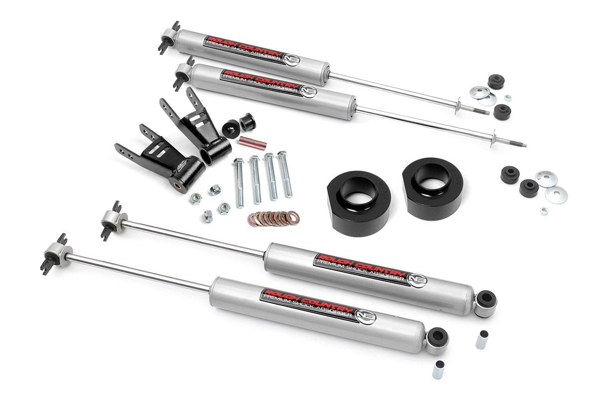 Jeep Cherokee Suspension Lift Kit - Rough Country - N3 Shocks - '84-'01